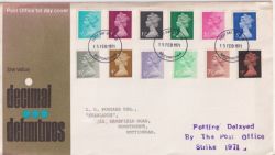 1971-02-15 Definitive Stamps Nottingham FDC (88709)