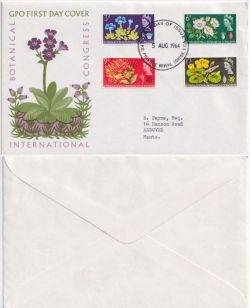 1964-08-05 Botanical Congress Stamps Bureau FDC (88724)