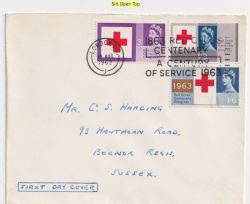1963-08-15 Red Cross Stamps London Slogan FDC (88833)