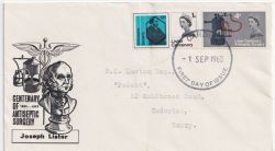 1965-09-01 Lister Centenary Stamps Cardiff EC FDC (88842)