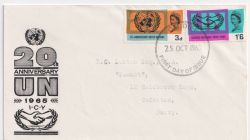 1965-10-25 United Nations Stamps Cardiff FDC (88845)