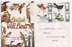 1966-08-08 British Birds Stamps Cardiff FDC (88851)