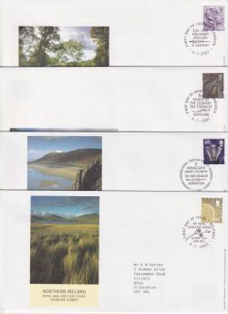 2002-07-04 Regional Definitive Stamps x4 SHS FDC (88902)