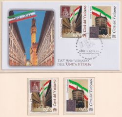 2011-03-21 Vatican City Unification of Italy MNH + FDC (89026)