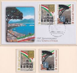 2011-03-21 Vatican City Unification of Italy MNH + FDC (89027)