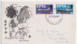 1967-02-20 EFTA Stamps Leeds FDC (89053)
