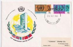 1965-10-25 United Nations Stamps Bristol FDC (89072)