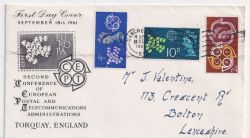 1961-09-18 CEPT Europa Stamps Manchester FDC (89089)
