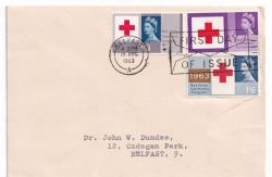 1963-08-15 Red Cross Stamps Belfast Slogan FDC (89129)