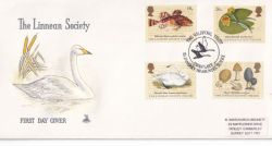 1988-01-19 Linnean Society Stamps Swan Lake FDC (89134)