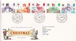 1985-11-19 Christmas Pantomime Stamps Bureau FDC (89190)