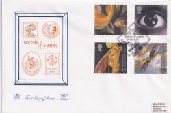 2000-12-05 Sound and Vision Stamps Bridgwater FDC (89220)