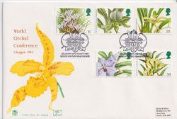 1993-03-16 Orchids Stamps Glasgow FDC (89254)