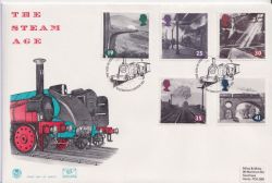 1994-01-18 The Age of Steam Stamps Waterloo FDC (89261)