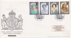2002-04-25 Queen Mother Stamps London SW1 FDC (89331)