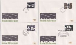 1976-04-28 Social Reformers x4 Postmarks FDC (89416)