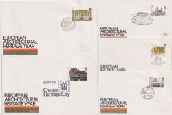 1975-04-23 Architectural Heritage Stamps x5 Pmks FDC (83091)
