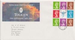 1992-10-27 Tolkien Bklt Pane Stamps Cardiff FDC (89479)