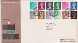 1971-02-15 Definitive Stamps Bureau FDC (89500)