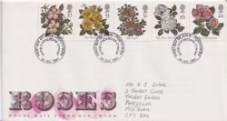 1991-07-16 Roses Stamps Pontypridd FDC (89580)