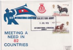 1978-07-05 Horses Salvation Army Wembley FDC (89678)