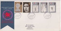 1969-07-01 Investiture Stamps Huddersfield FDC (89840)