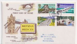 1968-04-29 British Bridges Stamps Huddersfield FDC (89844)