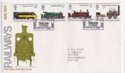 1975-08-13 Railways Stamps Shildon FDC (89865)