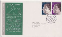 1972-11-20 Silver Wedding Stamps Windsor FDC (89884)