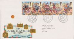 1989-10-17 Lord Mayor Show Stamps Bureau FDC (89912)