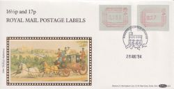 1984-08-28 Definitive Postage Labels Windsor FDC (89981)