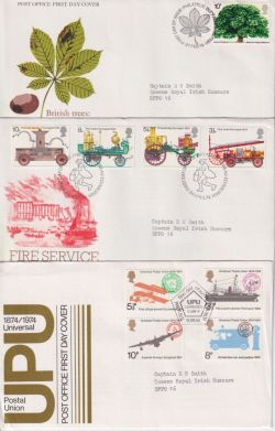 1974 Bulk Buy x6 First Day Covers with Bureau Pmks (90054)