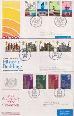 1978 Bulk Buy x6 First Day Covers with Bureau Pmks (90060)
