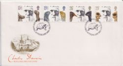 1982-02-10 Charles Darwin Stamps Shrewsbury FDC (90115)