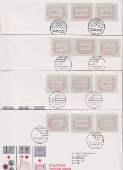 1984-05-01 Frama Postage Labels x4 Pmk FDC (90217)