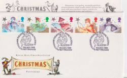 1985-11-19 Christmas Stamps Nottingham FDC (90351)