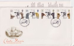 1982-02-10 Charles Darwin Stamps Shrewsbury FDC (90382)