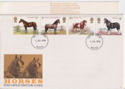 1978-07-05 Horse Stamps Bristol FDC (90407)