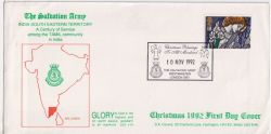 1992-11-10 Christmas Stamp Salvation Army SW1 FDC (90480)