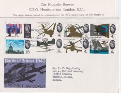 1965-09-13 Battle of Britain Stamps Bureau EC1 FDC (90497)