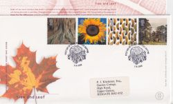 2000-08-01 Tree and Leaf Stamps St Austell FDC (90568)