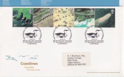 2002-03-19 Coastlines Stamps Cornwall FDC (90611)