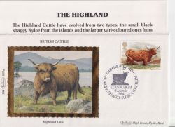 1984-03-06 British Cattle Stamp Benham BS2a FDC (90694)