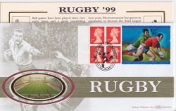 1999-10-01 Rugby Bklt Pane Twickenham BLCS168 FDC (90829)