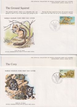 1976 SW Africa Wildlife Stamps x 3 FDC (90869)