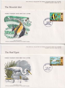 1976 Gilbert Islands Wildlife Stamps x 2 FDC (90870)