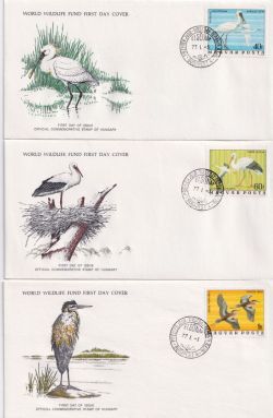 1977 Hungary World Wildlife Stamps x 3 FDC (90877)