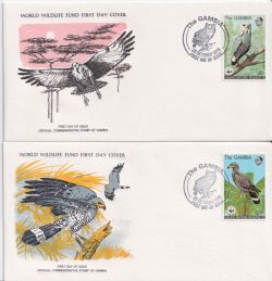 1978 Gambia World Wildlife Stamps x 2 FDC (90898)