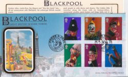 2001-09-04 Punch and Judy Stamps Blackpool FDC (90949)