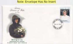 1997-12-10 Bequia Princess Diana Stamp FDC (91188)